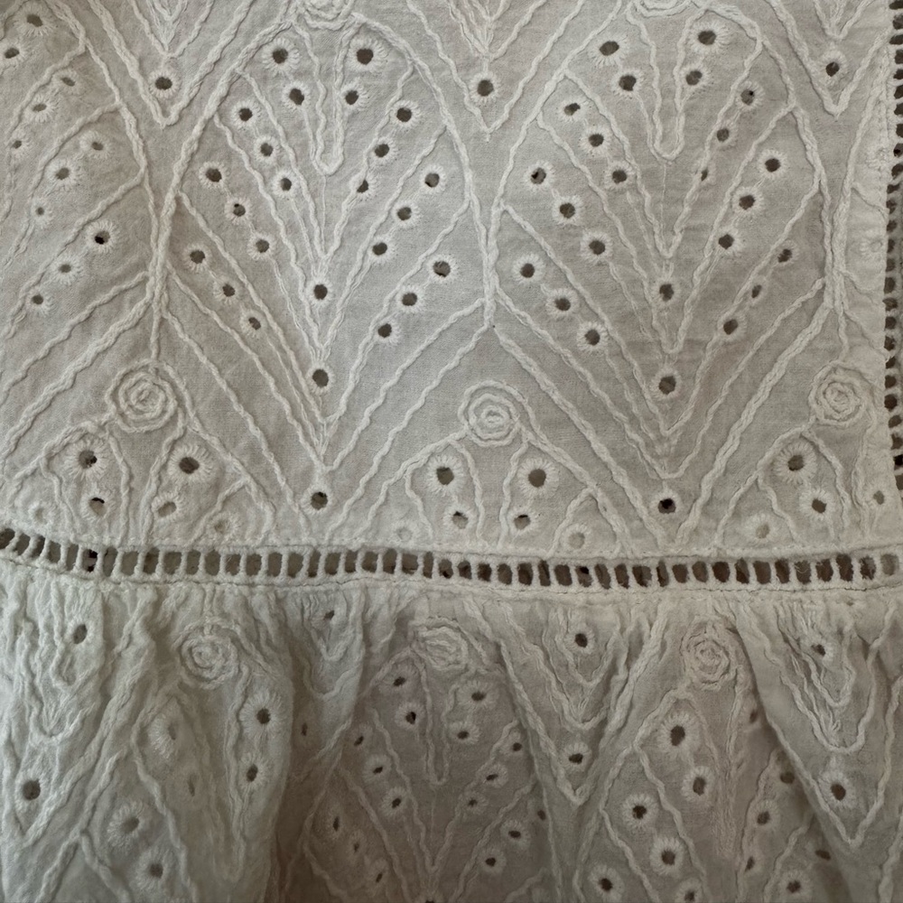 White Eyelet Embroidered Top - Picture 3 of 5